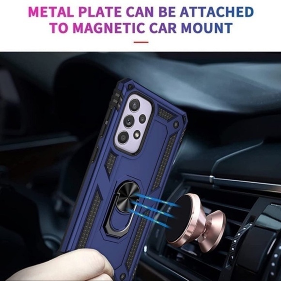 Samsung A33 5G Case Defends the Galaxy with HD Screen Protector‎ & Ring Blue - Picture 7 of 11